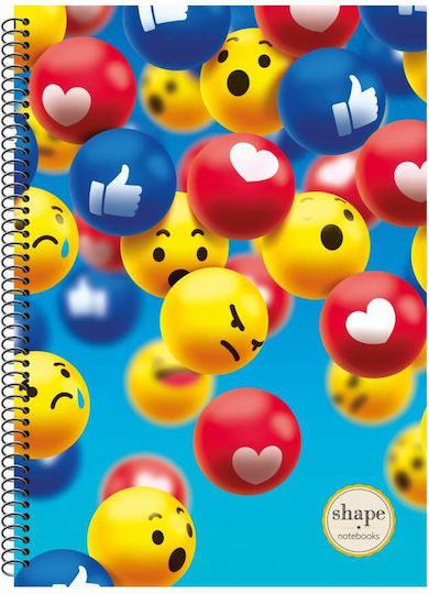 Shape Notebooks Σπιράλ Τετράδιο Ριγέ Β5 (Διάφορα Σχέδια/Χρώματα)