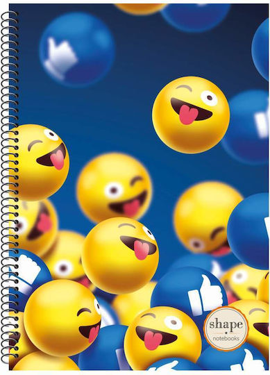 Shape Notebooks Спирал Тетрадка На райета B5 2 Теми 1бр (Различни дизайни/цветове)