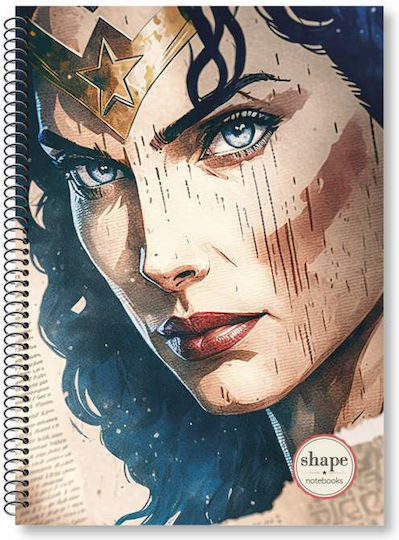 Shape Notebooks Спирал Тетрадка На райета B5 2 Теми Heroes 1бр (Различни дизайни/цветове)