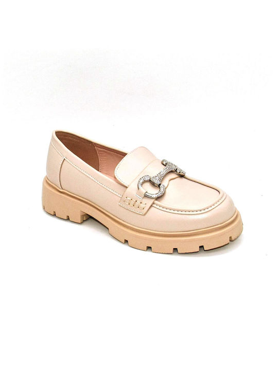 Plato Women's Loafers in Beige Color