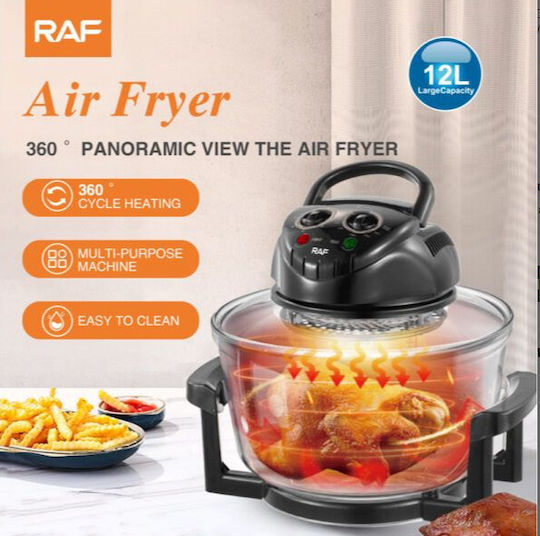 Raf R-5302 Halogen Oven Cooker 12lt Black