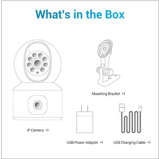 322039 IP Surveillance Camera Wi-Fi Full HD 1080p with Two-Way Communication and Lens 3.6mm