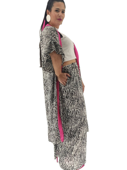 Women's Fuchsia Set with Pants with Elastic in Straight Line