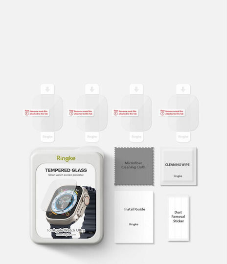 Ringke 4 Pack Tempered Glass για το Apple Watch Ultra 49mm 4τμχ