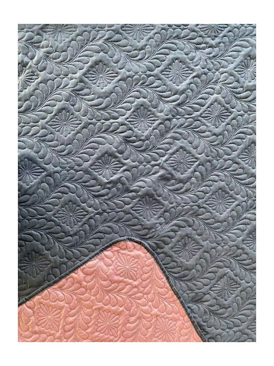 Marwa Tagesdecke Übergröße Grey / Pink 220x240cm