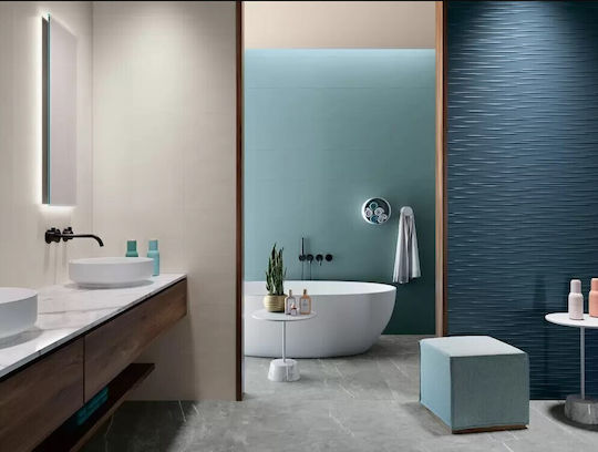 Porcelanite Dos Floor / Kitchen Wall / Bathroom Matte Ceramic Tile 90x30cm Blue