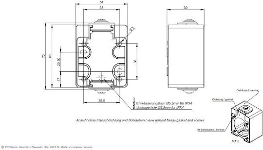 PCElectric Flush Electrical Box in Blue Color