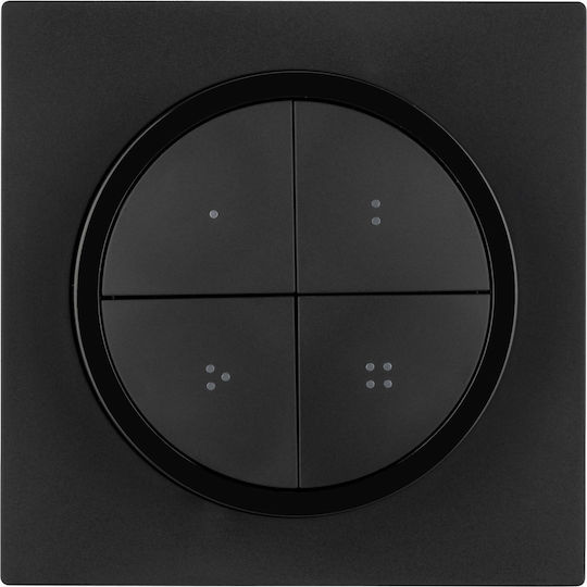 Philips Wall Mounted Dimmer Switch with LED Button Frame in Black Colour