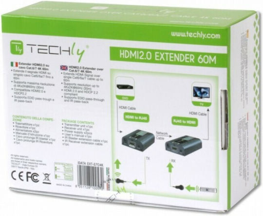 Techly IDATA EXT-E704K HDMI Extender IDATA EXT-E704K