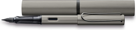 Lamy Writing Pen Medium Gray made of Aluminum with Blue Ink