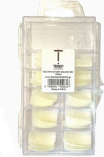 Trendy Color Cosmetics Tips Νυχιών σε Λευκό Χρώμα 100τμχ