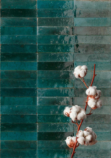 Marazzi Плочка Порцеланов Сияен 24x6см Син