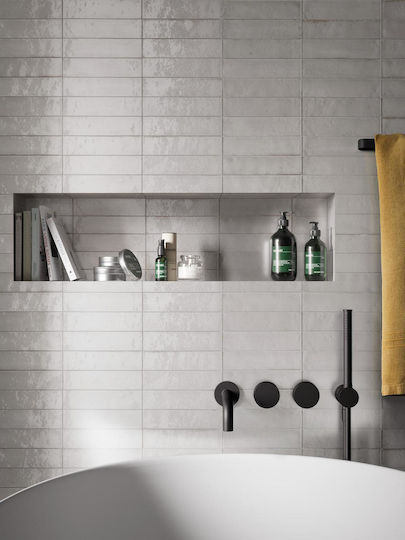 Marazzi Placă Perete Bucătărie / Baie Porțelanat Lucios 24x6cm Alb