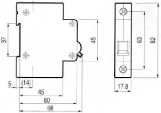 Automatic Circuit Breaker 4A Single-pole AC 03.018.0020