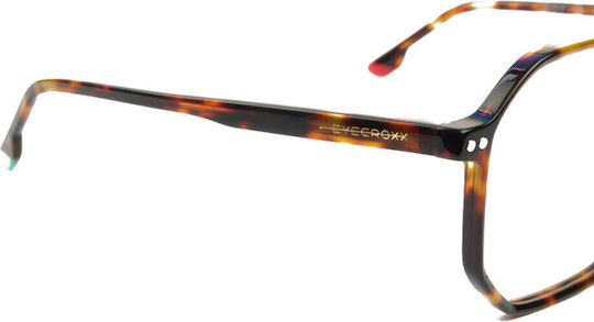 Eyecroxx Plastic Rame Ochelari cu Clip On Maro Broască țestoasă EC650AD C3