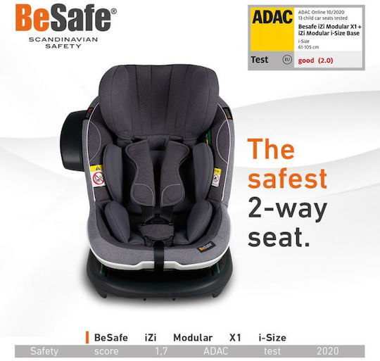BeSafe IZi Modular X1 Baby Car Seat i-Size with Isofix Metallic Melange 0-18 kg