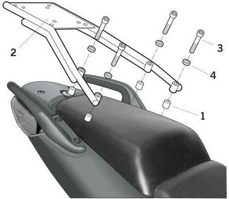 Shad Βάση Βαλίτσας για Honda CBF 500