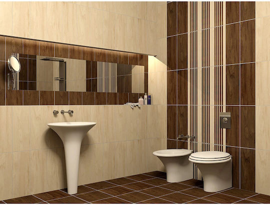 Kai Group Πλακάκι Πορσελανάτο Ματ 50x20cm Καφέ