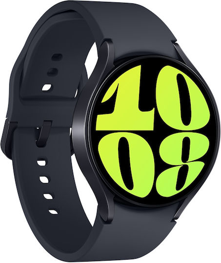 Samsung Galaxy Watch6 Bluetooth Aluminium 44mm Αδιάβροχο με Παλμογράφο (Graphite)