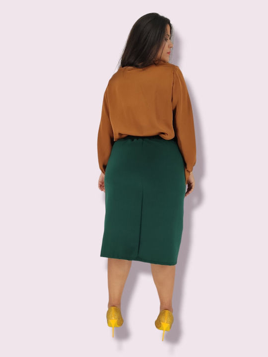 Honey Women's Leather Skirt Green G