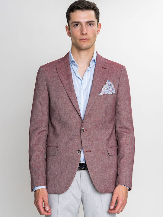 71 Men's Suit Jacket Slim Fit Burgundy