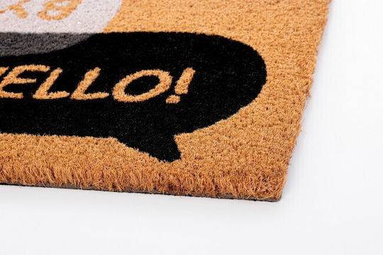 Bizzotto Doormat From Coconut Tree Hello-Bye Bye Brown 40x60cm 0280690 Brown