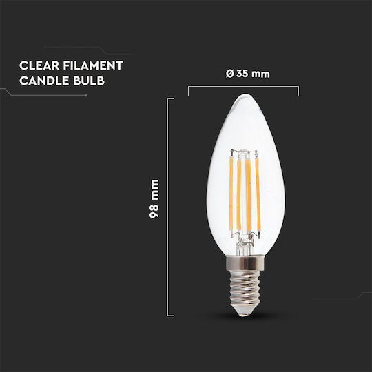V-TAC LED Bulb 5.5W 100mm for Socket E14 Natural White 600lm