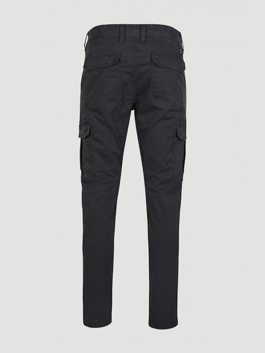 O'neill Tapered Men's Trousers Cargo Elastic in Slim Fit Charcoal