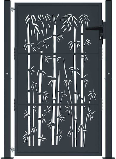 vidaXL Metal Fence Gate in Gray Color 1.3x1.05m