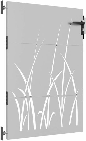 vidaXL Metal Fence Gate in Brown Color 1.25m x 85cm