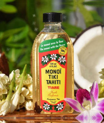 Monoi Tiki Tahiti Tiare Coconut Oil for Face, Hair, and Body 120ml