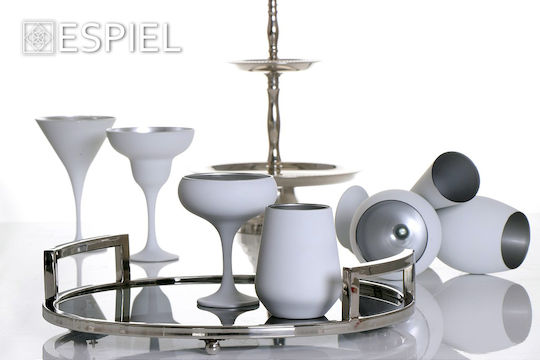 Espiel Maya Ποτήρι Ουίσκι από Γυαλί Λευκό-Ασημί Ματ 425ml
