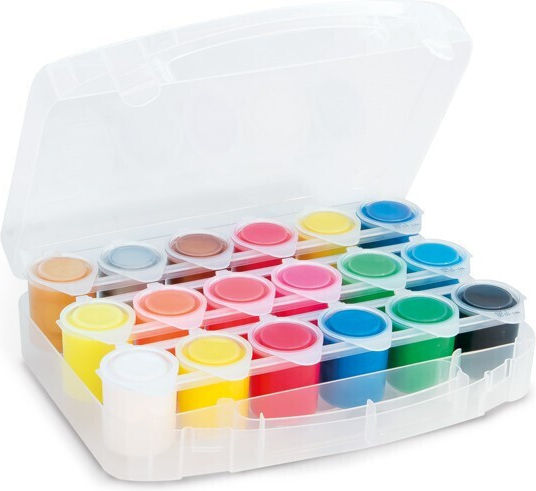 Primo Tempera Paints Multicolour in Jar 25ml 18pcs
