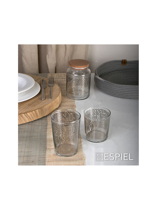 Espiel Labyrinth Glass Water made of Glass in Silver Color 510ml