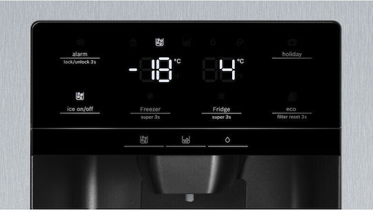Bosch Ψυγείο Ντουλάπα 562lt Total NoFrost Υ178.7xΠ90.8xΒ70.7εκ. Inox KAD93AIEP