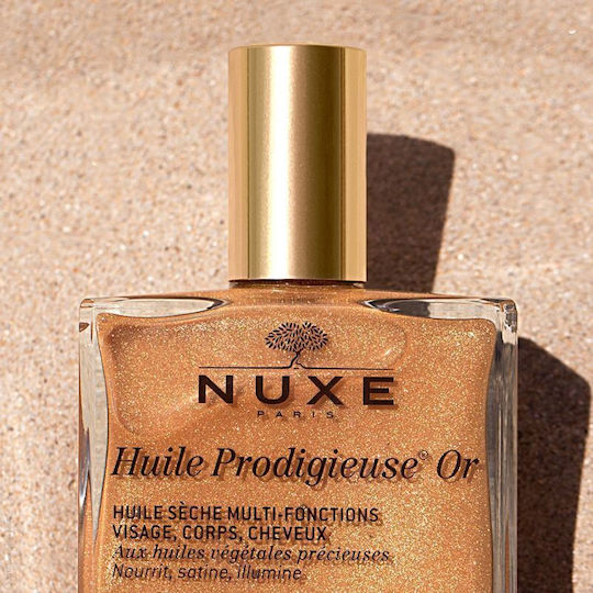 Nuxe Huile Prodigieuse OR Dry Oil with Shimmer for Face Hair and Body 100ml