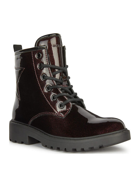 Geox J CASEY Boots Burgundy