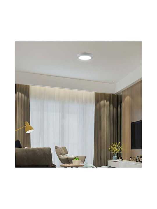 V-TAC Στρογγυλό Εξωτερικό LED Panel 18W με Φυσικό Λευκό Φως 4000K 21.56εκ.