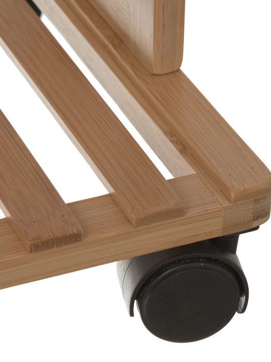 Wooden Kitchen Trolley 4 Tiers White 41x31x88cm