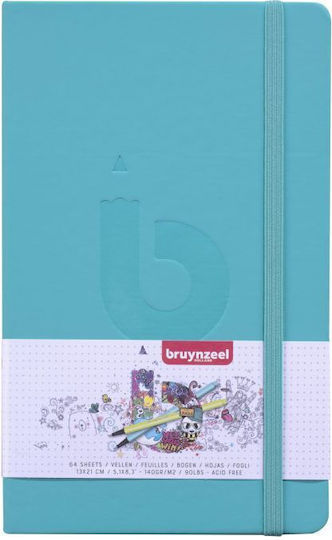 Royal Talens Notepad 64 Sheets with Blank Pages and Elastic Green