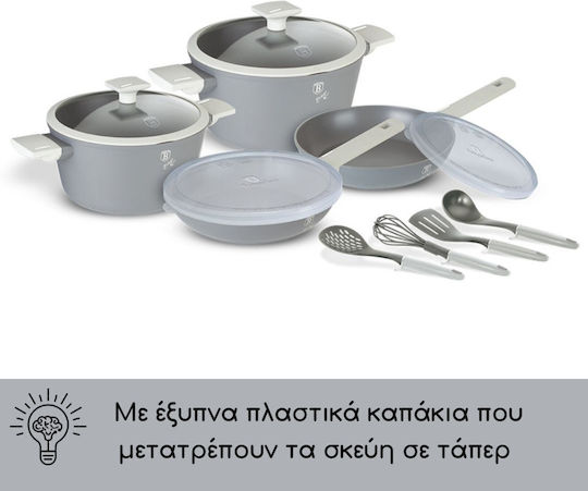 Berlinger Haus Σετ Μαγειρικά Σκεύη από Αλουμίνιο Γκρι 12τμχ Berlinger Haus Σετ Μαγειρικά Σκεύη από Αλουμίνιο Γκρι 12τμχ