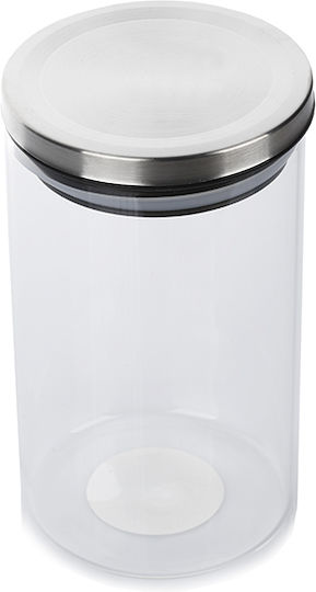 ArteLibre Set of 2 General Use Vases with Airtight Metallic Transparent Lid 1200ml 2 Pieces