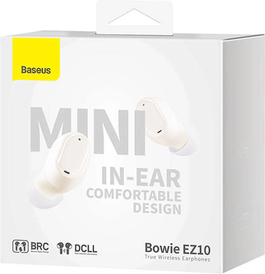 Baseus Bowie EZ10 In ear Bluetooth хендсфри Слушалки с Кутийка за Зареждане Бял