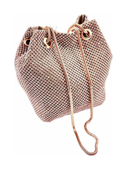 Women's Pouch Shoulder Pink Gold