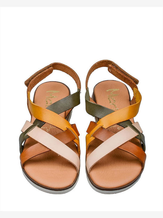 Women's Leather Ankle Strap Platforms Multicolour