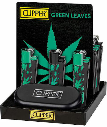 Clipper Αναπτήρας Φλόγας σε Πράσινο χρώμα