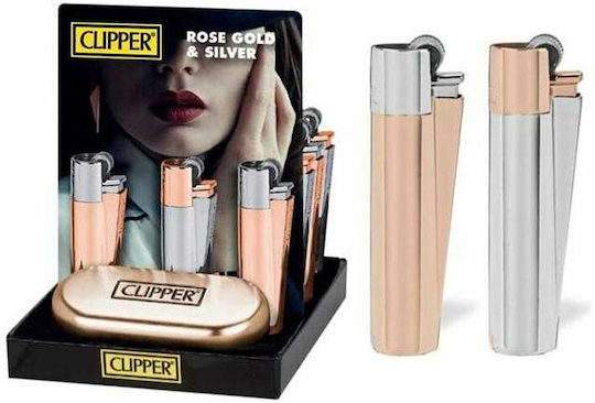 Clipper Αναπτήρας Φλόγας σε Ροζ Χρυσό χρώμα