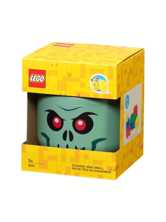 LEGO Παιδικό Κουτί Αποθήκευσης από Πλαστικό Skeleton Πράσινο 16x16x18cm