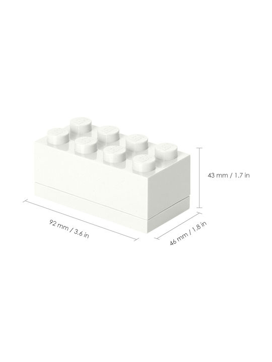 Lego Kids Plastic Toy Storage Box White