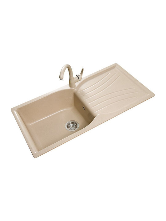 Sanitec Classic Drop-In Spüle aus Verbundgranulat B100xT50cm Granite Celtic Stone